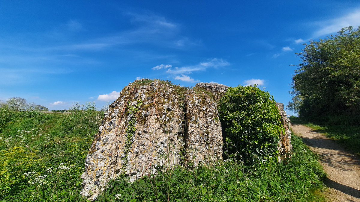 Lovely wander around Burgh Castle Roman fort ruins and surrounding area. Fabulous as always, complemented by today's blue sky and wispy clouds. @EnglishHeritage @AlmanacBurgh @ChrisPage90 @WeatherAisling @itvanglia #LoveUKWeather #Norfolk