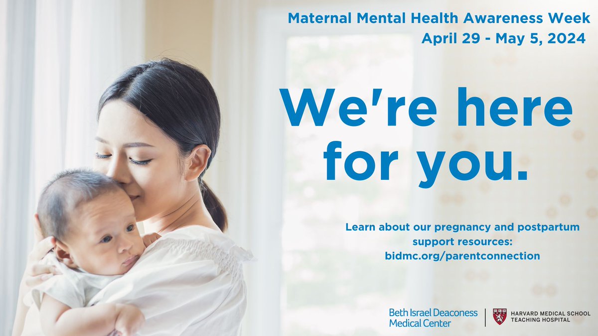 During #MaternalMentalHealthAwarenessWeek, let's break the stigma & prioritize mental health. We offer support and resources before, during, and after pregnancy. At @BIDMChealth, we are here for you, always. Learn about our support resources: bit.ly/44skFmb