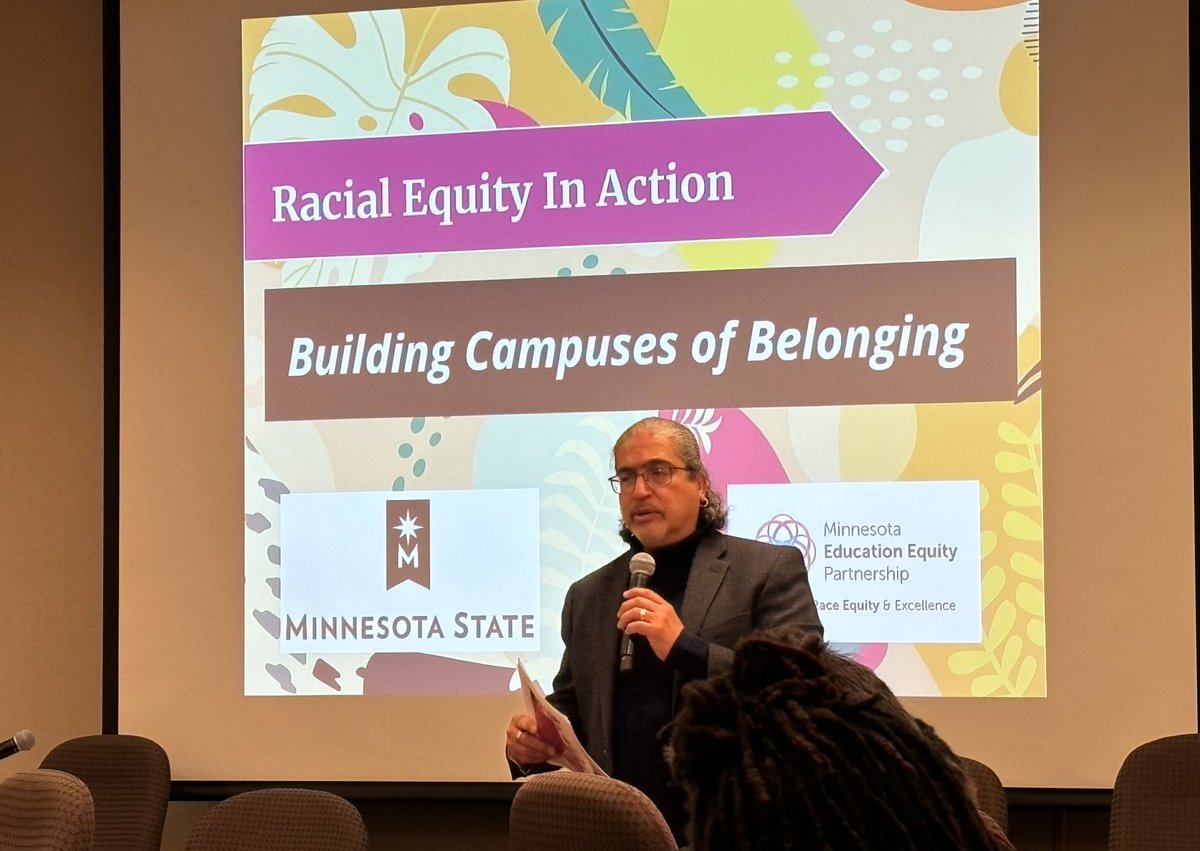 What does it mean to build campuses of belonging? Today, MnEEP and <a href="/MinnStateEdu/">Minnesota State</a> are hosting critical conversations about what it means to build campuses that foster true belonging for students of color &amp; Indigenous students. #RacialEquityInAction