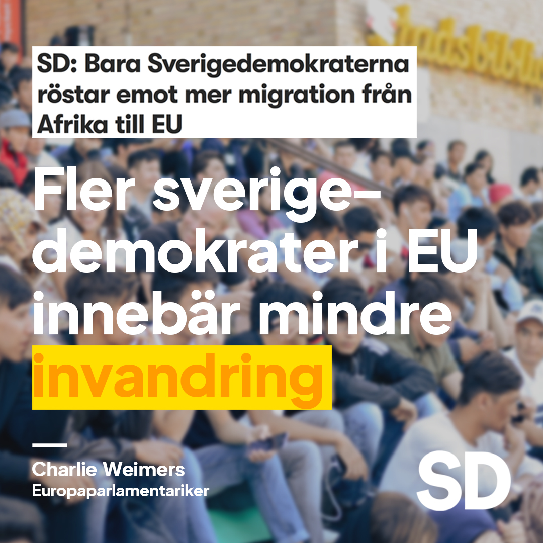 Genom att göra det dyrare för migranter att skicka pengar till sitt hemland kan vi minska invandringen till Sverige och Europa. Socialdemokraternas toppkandiat i EU-valet @fritzon_h bär ett stort ansvar för den migrationspolitiska katastrof Sverige genomlider konsekvenserna av.…