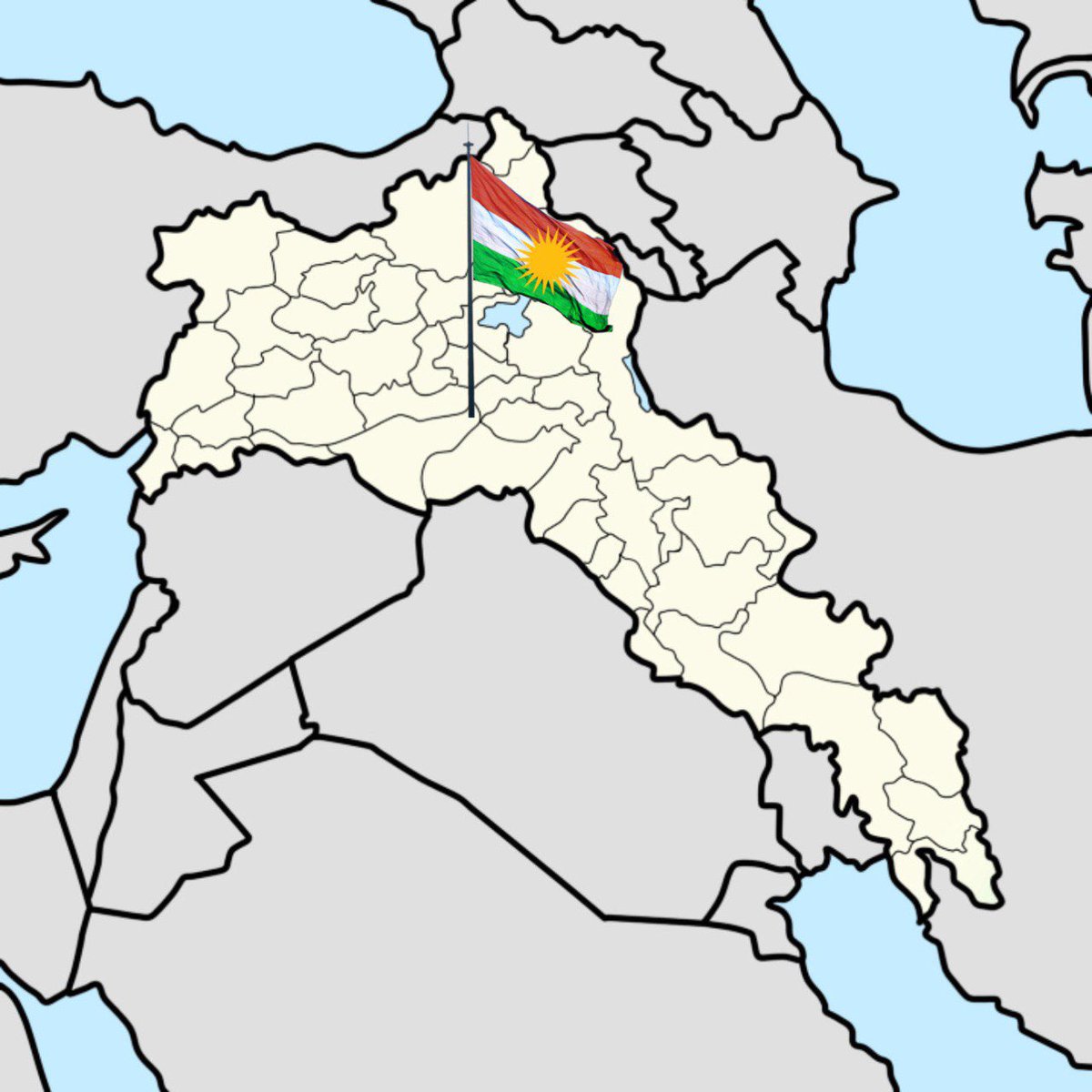 Amuda ❌             Amûdê ✅
Afrin ❌                  Efrîn ✅
Til Ebyed ❌          Girê Sipî ✅
Ayn al-Arab ❌     Kobanê ✅
Qamishli ❌           Qamişlo ✅
Erbil ❌           Hewlêr ✅
Sinjar ❌         Şingal ✅
Sanandaj ❌   Sine ✅
Urmia ❌         Urmiye ✅

#Kurdistan