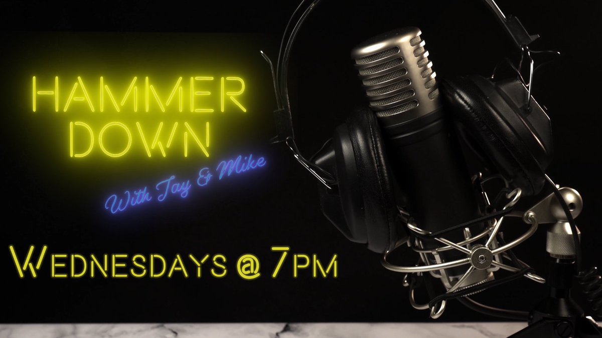 Tune into a new episode of #HammerDown tonight at 7:00pm! @jasonfarrhamont and Mike Naburrs return to the airwaves for a live weekly podcast that takes an eclectic look at our amazing community. Watch on Cable 14 📺 & cable14now.com 💻