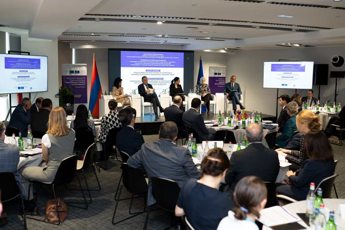 #Armenia | A high-level conference on international co-operation in fighting transnational crime took place with the participation of prosecutors from 11 Council of Europe member states. Working together on the basis of European standards. → go.coe.int/KRNeE