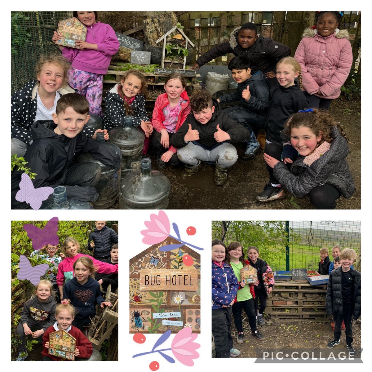 🕷Y4 re-build our multi-storey minibeast mansions to treat our guests to some 5-star lodging. We have also read “Bug Hotel” by Libby Walden illustrated by Clover Robin and had popcorn over the campfire. Lovely afternoon indeed.🪲#forestschool #year4 #bughotel #Science