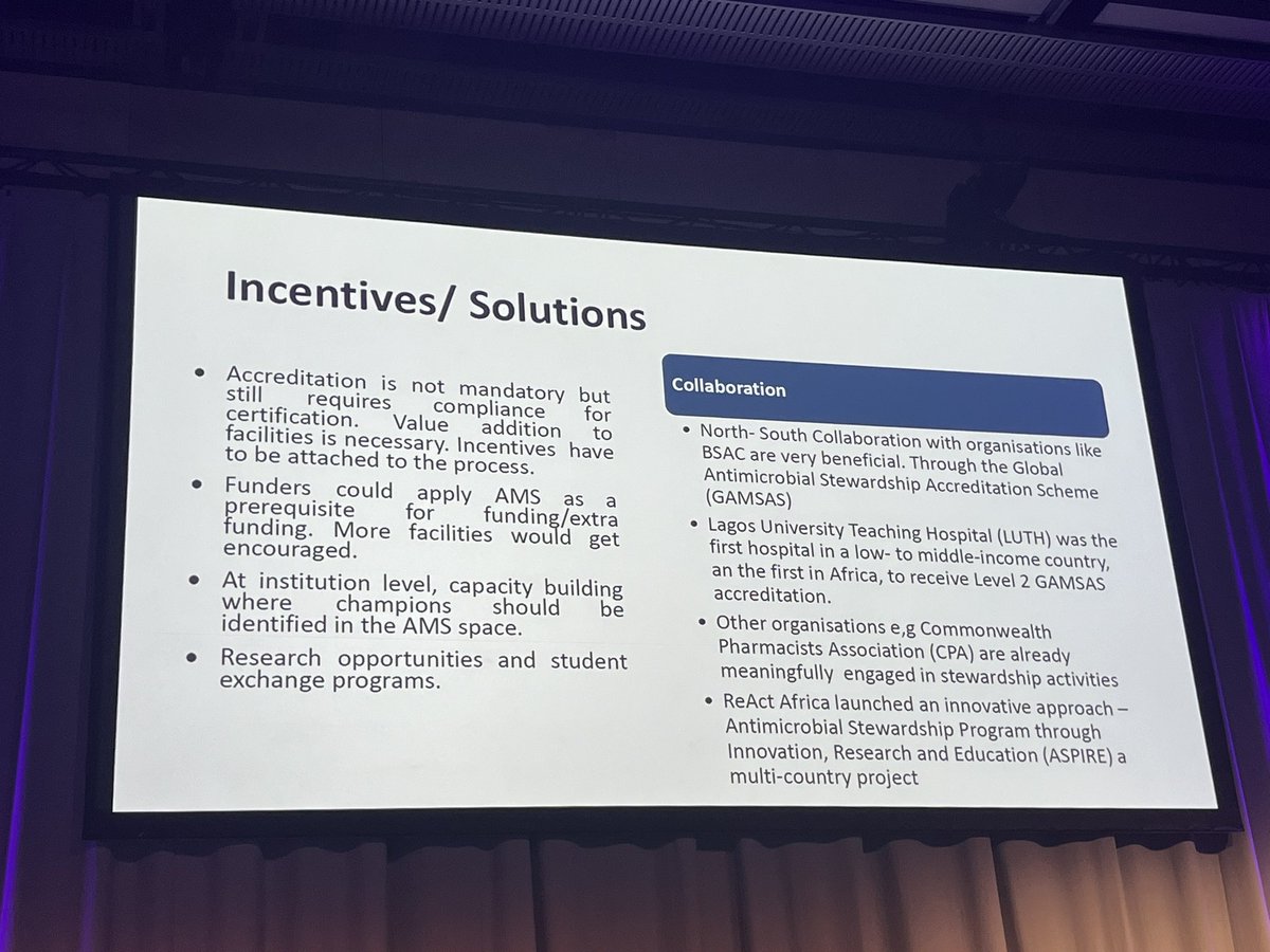Considering the impact and value of accreditation of Antimicrobial Stewardship across the world. Interesting views from the panel and audience #ESCMIDGlobal2024