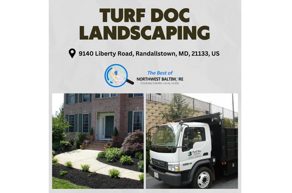 Transforming Landscapes, Winning Hearts – Turf Doc Landscaping!  
For over a decade, they've been honored to serve over 1000 homes monthly in Baltimore and beyond. #AwardWinningService #LandscapeTransformation #TurfDocLegacy
northwestbaltimore.com/listings/turf-… 

#ShopLocal #LiveLocal