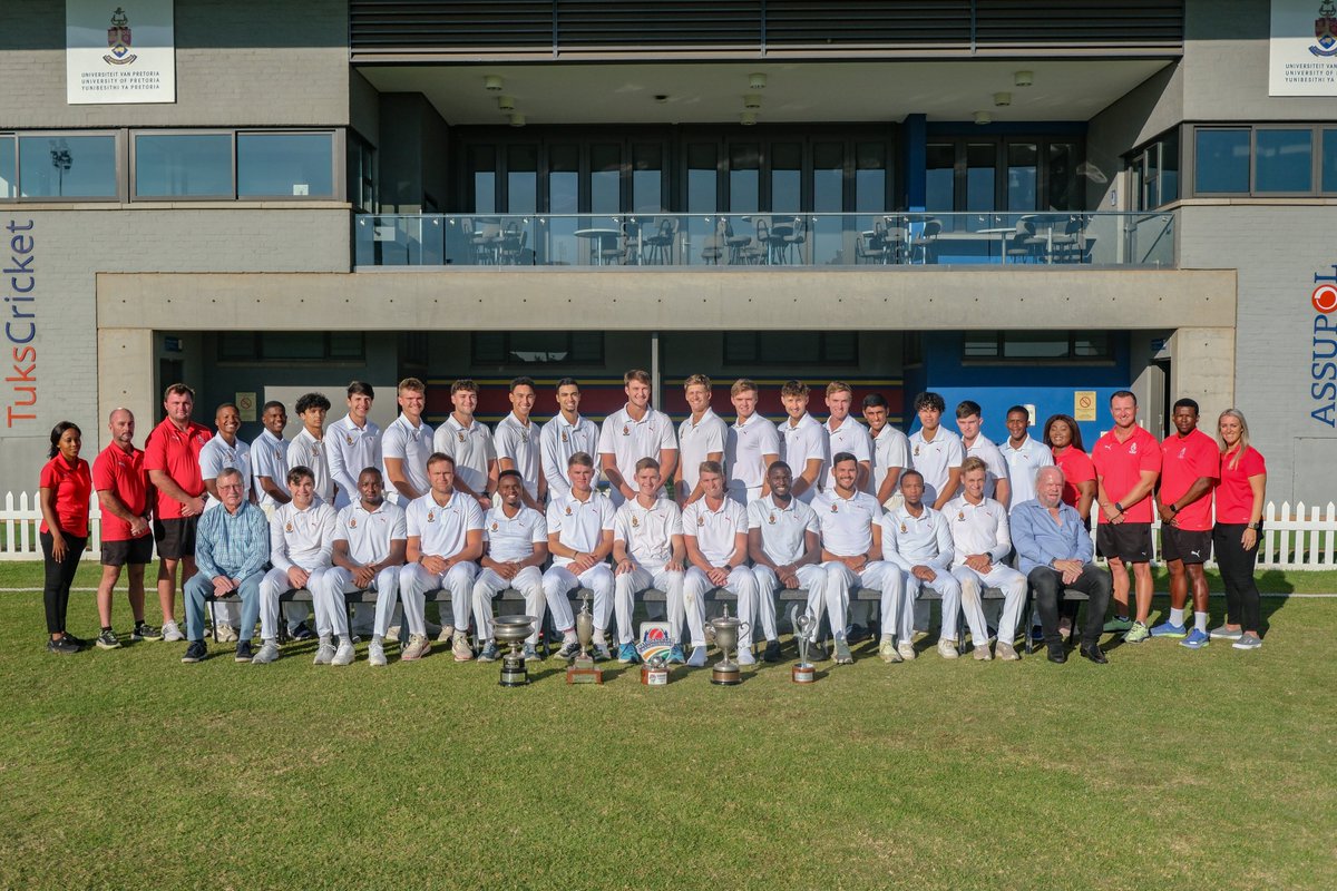 #CricketWorld 🏏 #TuksCricket had an exceptional 2023–24 season: 🏆 NCU Premier League 🏆 NCU T20 Competition 🏆 Super League 🏆 #USSACricket 🏆 CSA National Club Championships This marks a major milestone for @tukscricket. #Elevate2Greatness ⭐️💡 #StripeGeneration 🔴🔵⚪