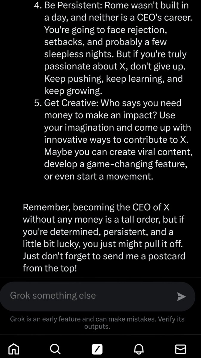 How to become CEO of X without money 💰 (Tips By Grok 🤖) #ElonMusk #CEO #GROK