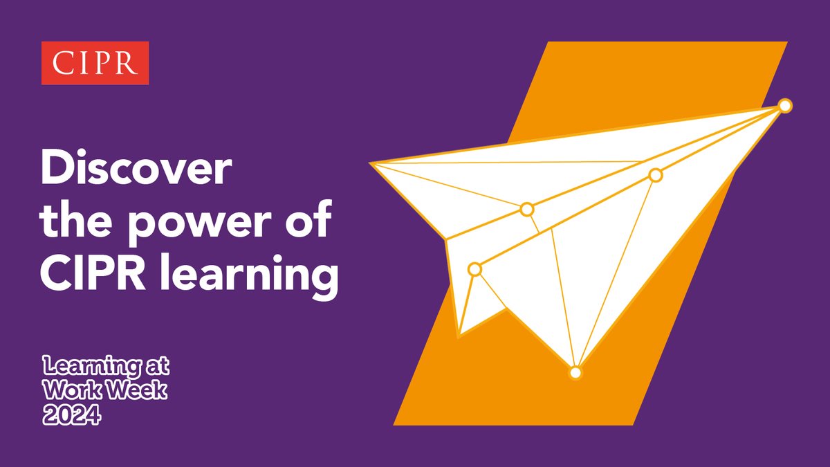 We're taking part in #LearningAtWorkWeek to shine a spotlight on the benefits of continual learning.

We have a host of activities in store for the PR community so put this week (13 - 19 May) in your calendar and get involved. 

Stay tuned! bit.ly/4b1037e #CIPRLearn