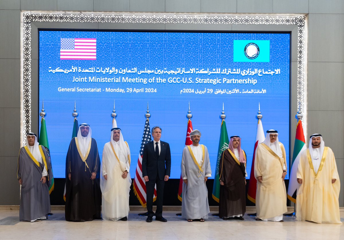 #Riyadh | Foreign Minister HH Prince @FaisalbinFarhan participated in the Joint Ministerial Meeting of the GCC-U.S. Strategic Partnership. mofa.gov.sa/en/ministry/ne…