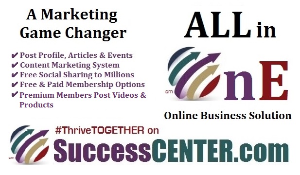 SuccessCENTER.com ONE Place Where YOU CAN -Get Free Directory Listings -Build Backlinks w Article Post -Grow Traffic to Your Blogs & Sites -Post #Content w Affiliate Links -Build #SEO, #ContentMarketing & #SMM #SuccessTRAIN Free #B2B #BusinessMonday Leadership Community