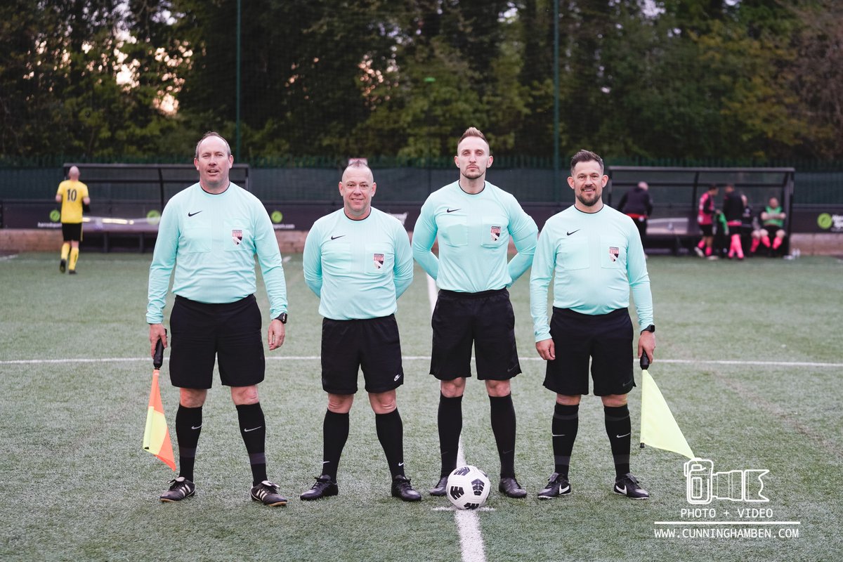 The Match Officials from the @onebroker1 #VeteransCup Final 2024. Referee: Deivydas Andriuskevicius Assistant Referees: Simon Walls & Jason Ding Fourth Official: Darren Syder 📸 @Cunninghamben86 @NCFARefereeing #NorfolkFootball 📷 🏆