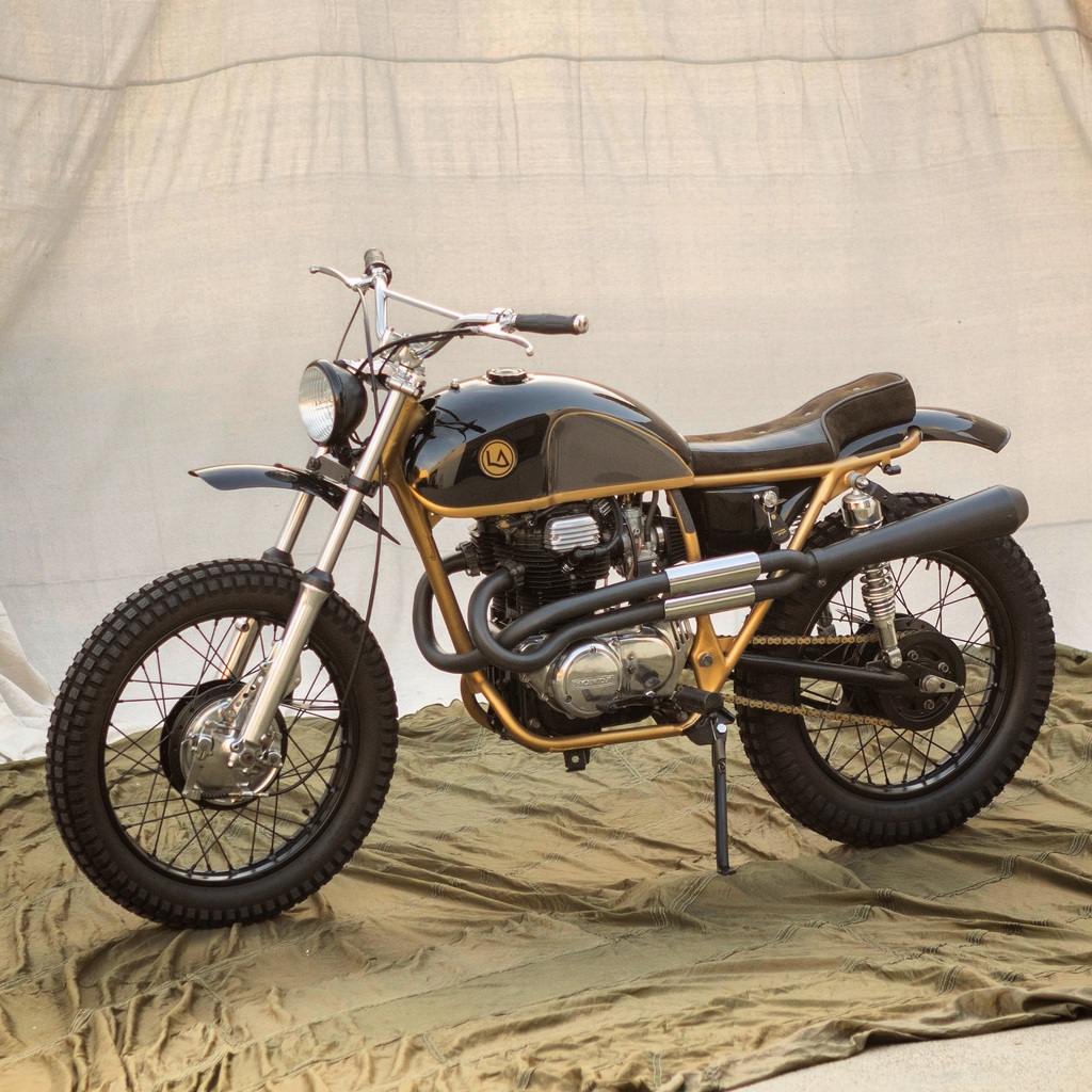 If You Build it, They Will Come: 1976 Honda CJ/CB360 “Knievel” from Ronnie Hansen of @freelandmotorcycles. “This bike was originally built as a one-off proof of concept, with the intention of finding its right home after the fact. If you build it, they… instagr.am/p/C6WKwvkumay/