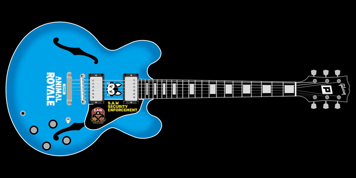 Designed a custom paint job for a Gibson ES335 based on my own character.
#superanimalroyale #gibson #guitar