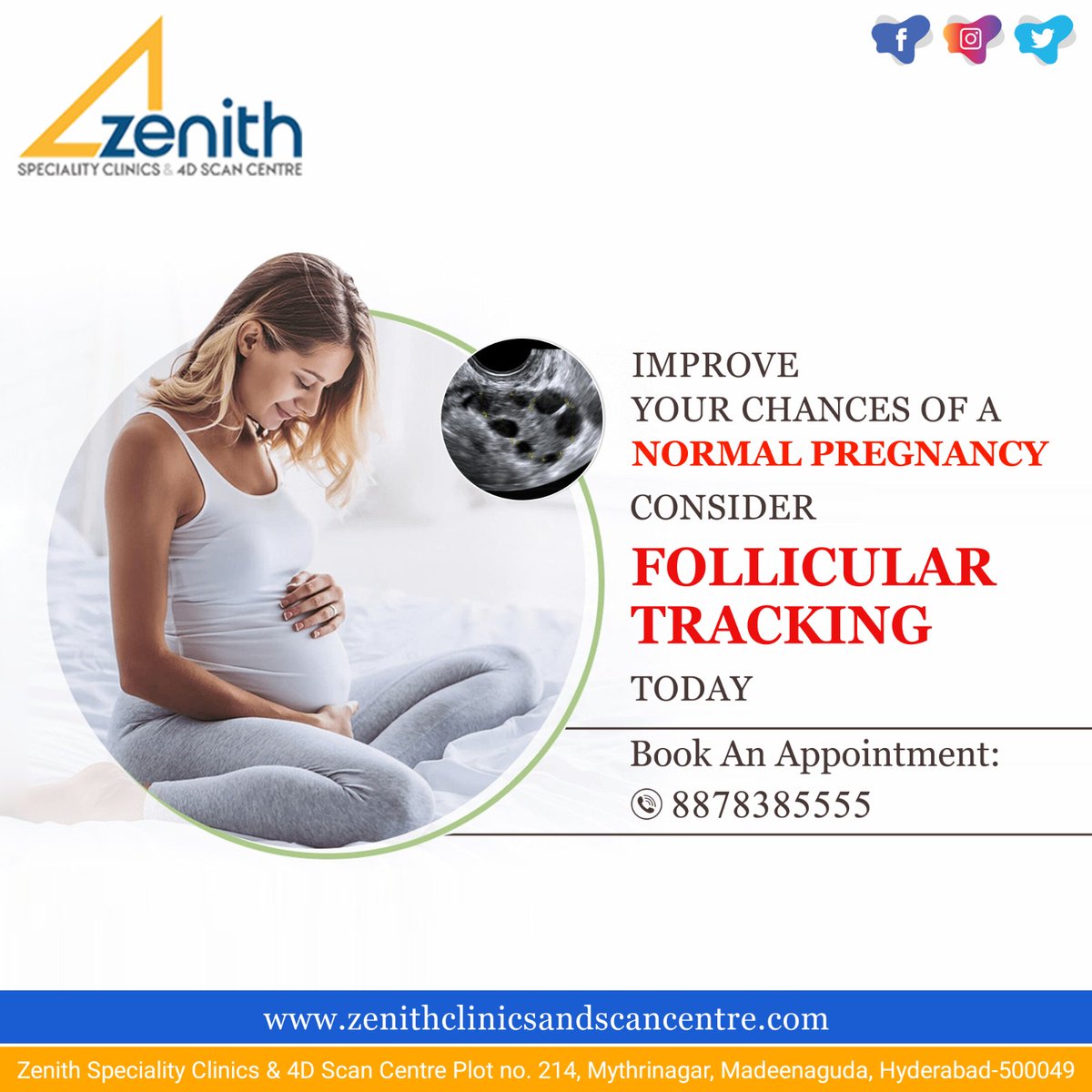 Zenith_Clinics's tweet image. Optimize fertility: Track your #menstrualcycle with #follicular tracking for better understanding and improved chances of a healthy, #normalpregnancy.

#Deepthikhambhampati #zenithspecialityclinics #femaleradiologist #specialityclinic  #4dscancentre #mytrinagar #madeenaguda