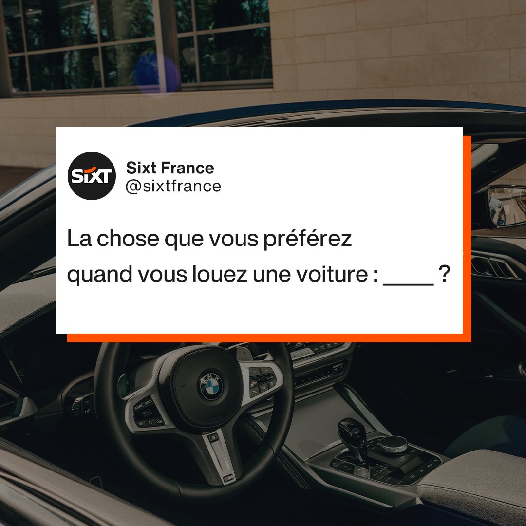 La chose que vous préférez quand vous louez chez SIXT ?!🤩