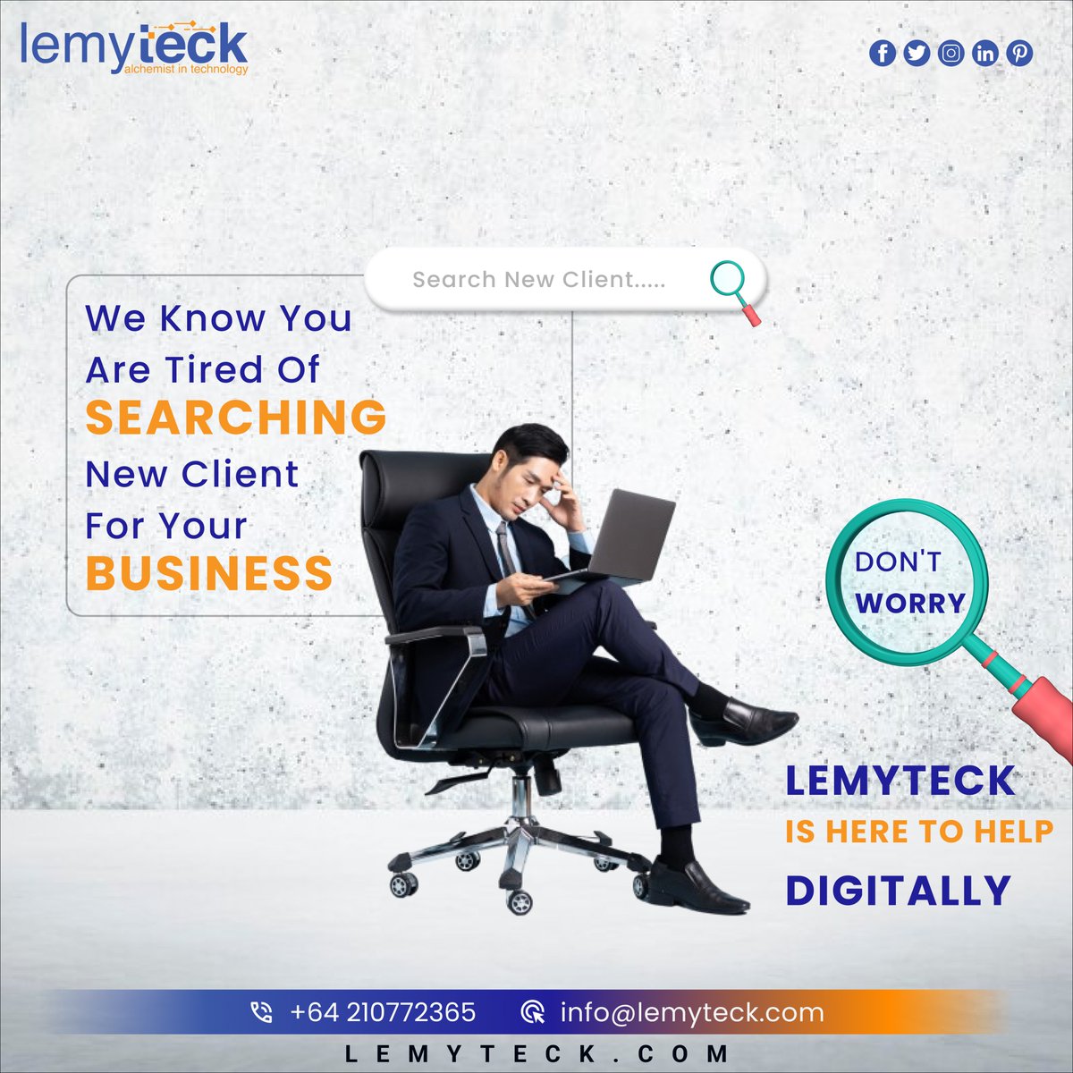 🔍💼 Let Lemyteck empower your business to thrive by connecting you with ideal clients, streamlining processes, and elevating success. Embrace the digital revolution for effortless growth.💻🚀 #lemyteck #DigitalTransformationNZ #BusinessEmpowermentNZ #ClientConnectNZ