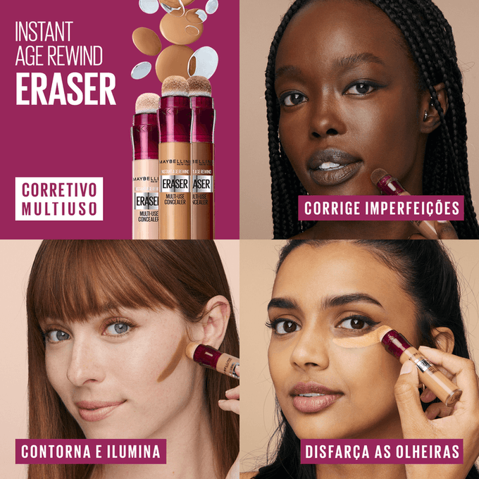 Maybelline NY Corretivo Líquido Eraser Instant Age Rewind 120 Light, 5.9ml