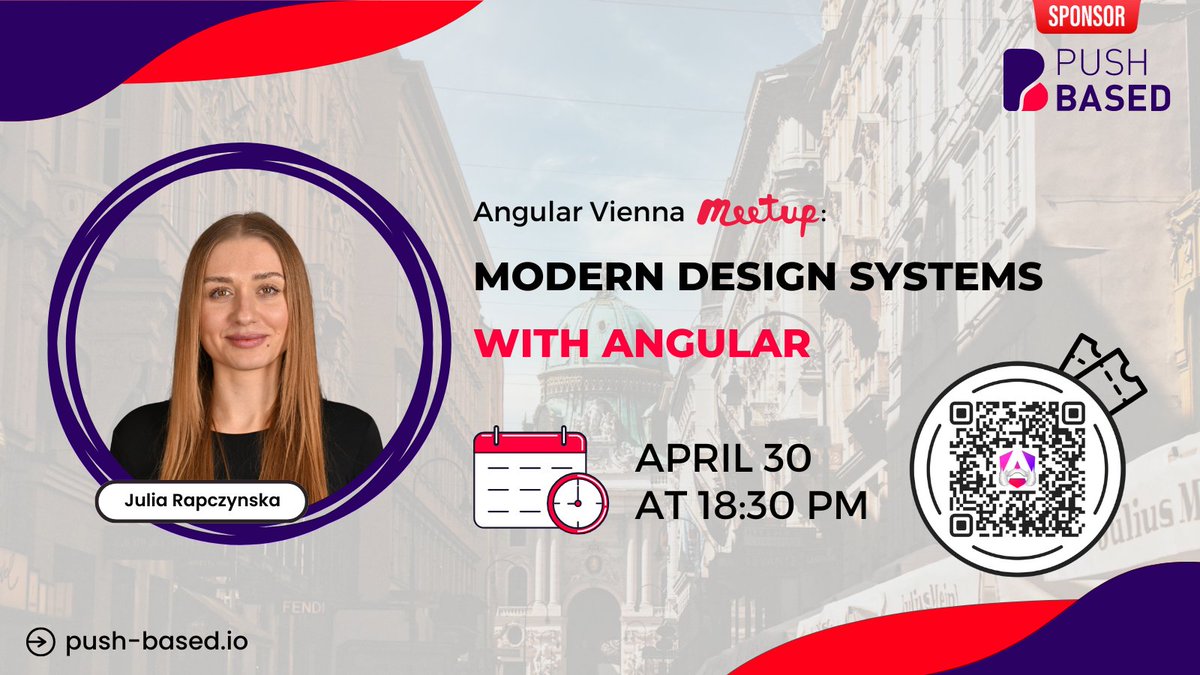 📢 Proud sponsors of the #Angular Vienna Meetup! Excited to showcase our speaker: 🎙️ Julia Rapczynska on 'Modern Design Systems with Angular' 📍 @Lean_Coders, Vienna | 🗓️ April 30, 2024 🔗 meetup.com/angular-vienna… #WebDev #DesignSystems
