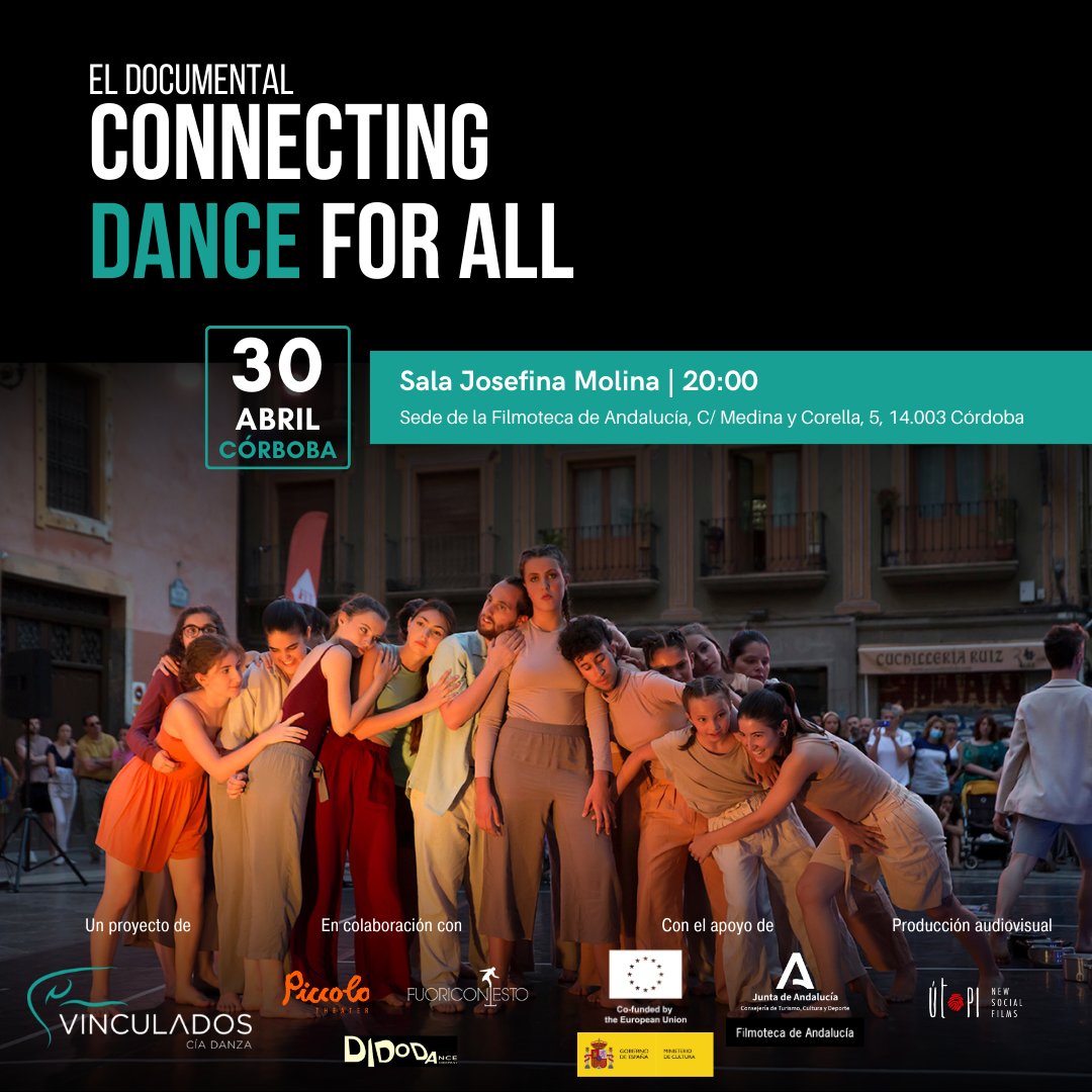 🎥 La @filmoandalucia se suma a la celebración del Día de la Danza: 30 ABR en #Córdoba 18h, Cómo romper una pared invisible y 20h, Connecting dance for all, de Cía. Danza Vinculados. Dir. audiovisual: Óscar Martínez. lajunta.es/4rftr @CulturaAND @JuntaCordoba