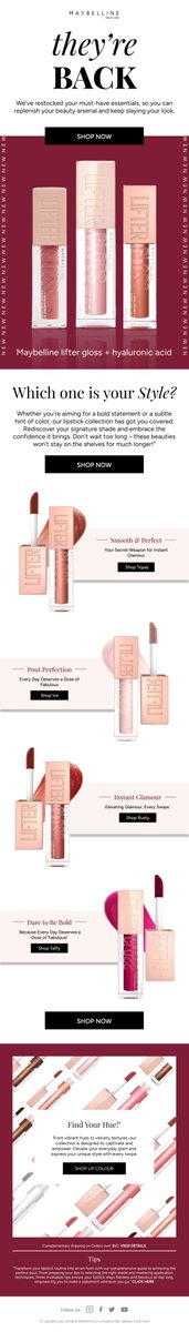 Email Design
-Email Type: Product Marketing
-Brand: Maybelline
#EmailMarketing #emaildesign #d2c #ecommerce #ecommercetrends