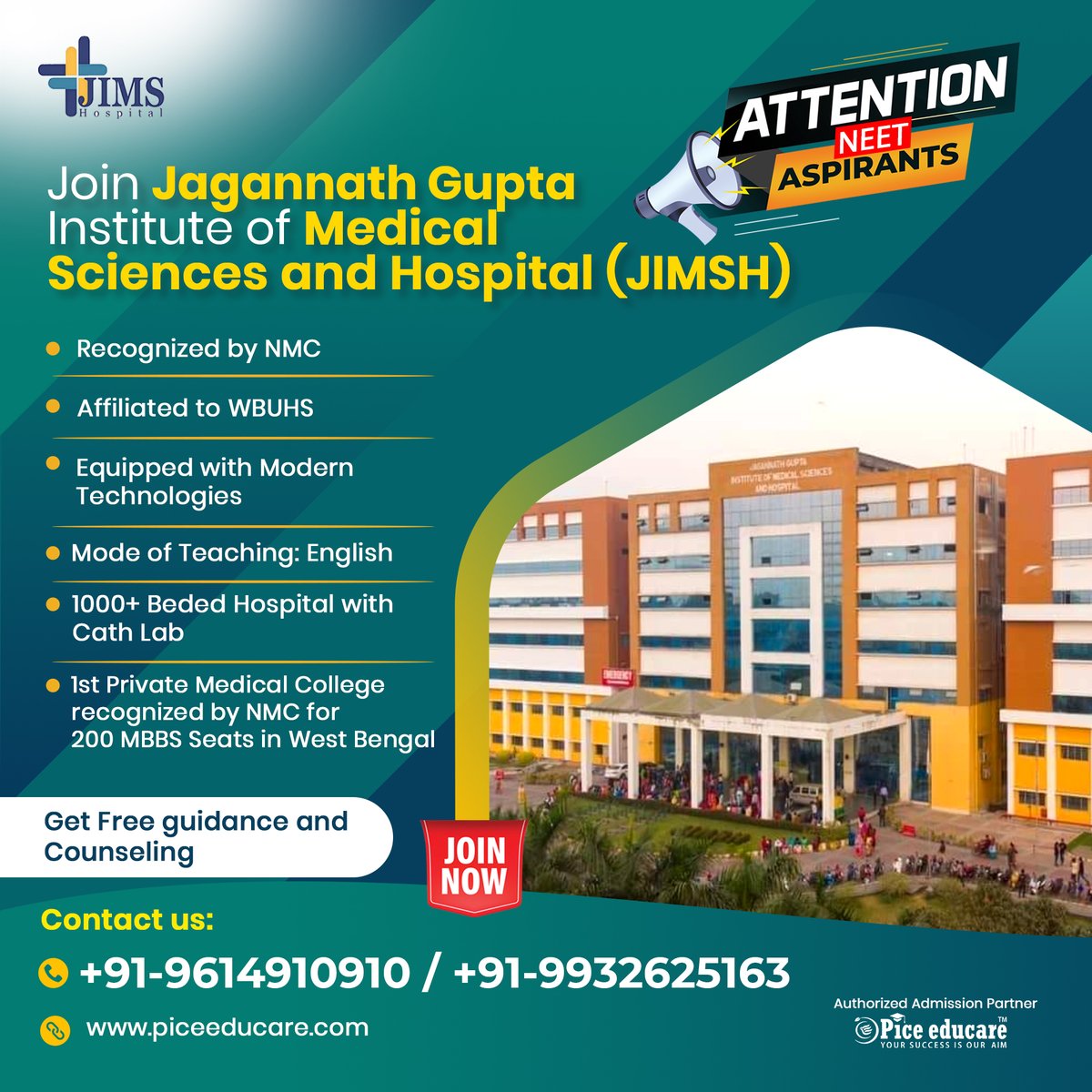 Jagannath Gupta Institute of Medical Sciences & Hospital (JIMSH)
Pre Booking started for the 2024-25 session
Book your MBBS seat now
To get detailed information WhatsApp us at 9614910910 / 9932625163
.
.
.
#mbbsadmission #mbbs #mbbscollegeinindia #JIMSH #medicaladmission2024