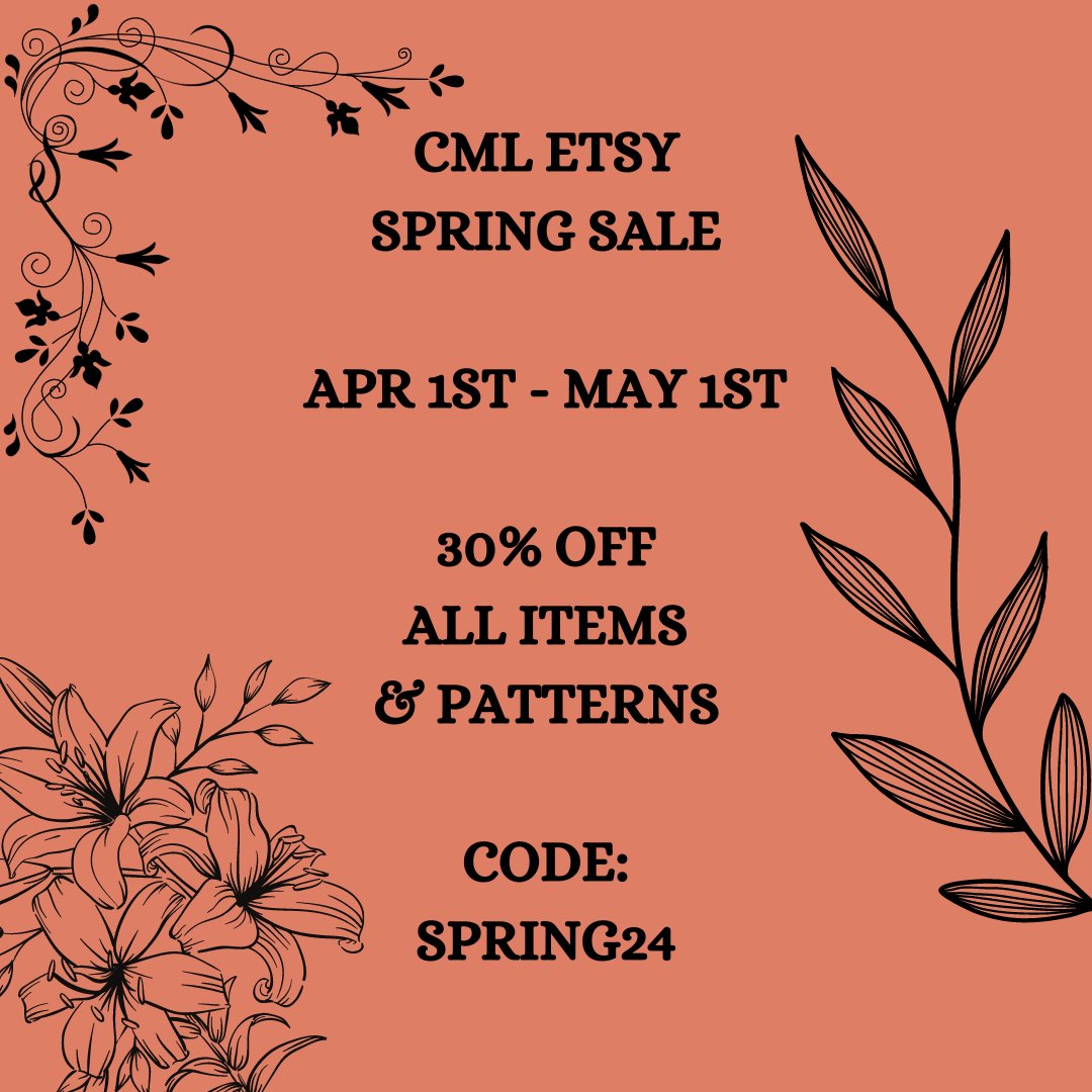 REMINDER 😃 My Etsy Spring sale is ENDING SOON! If you've been eyeing any patterns or blankets, now is the time to grab them! I have a link to my Etsy shop in my bio! 😃🫶🧡 #yarn #fiberartist #crochet #crochetpattern #spring #etsy #etsyshop #shopsmall #smallbusiness #handmade