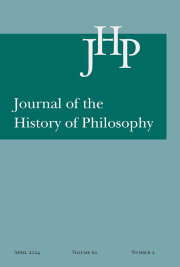 New issue of Journal of the History of Philosophy Vol. 62, No. 2 (2024) muse.jhu.edu/issue/52402 @ProjectMUSE @JHUPress