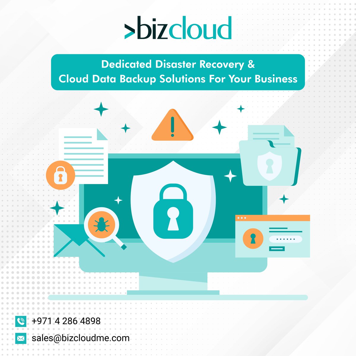 Shield your business with expert disaster recovery & cloud data backup solutions from Bizcloud. 

#bizcloud #cyber #cybersecurity #data #protection #cloud #security #SecureYourFuture #service #automation #innovation #cloudsolutions #disasterrecovery #backupsolutions