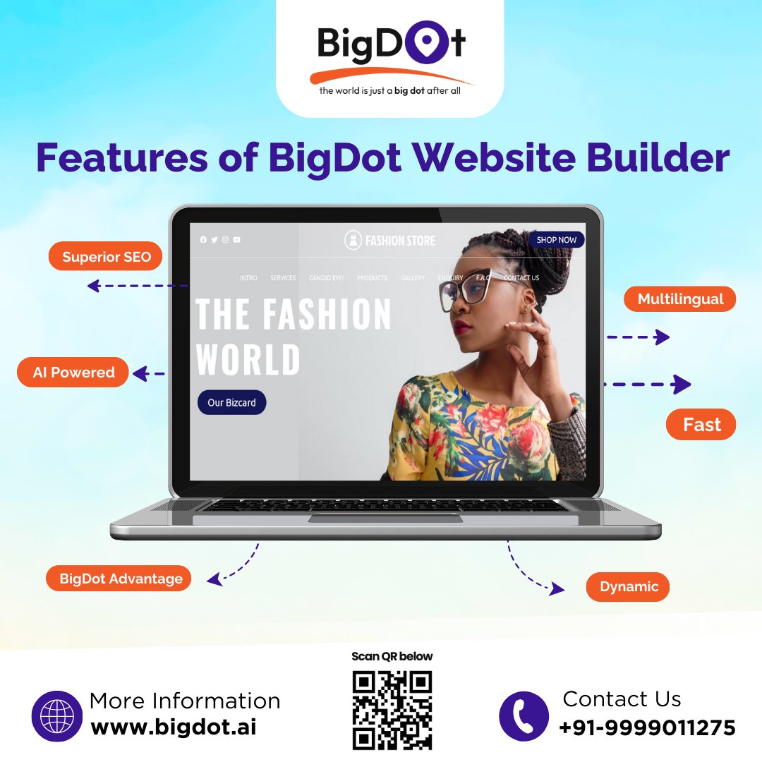 Elevate your online presence with BigDot websites, designed to be 6x smarter! 🚀 #BigDot #Websitebuilder