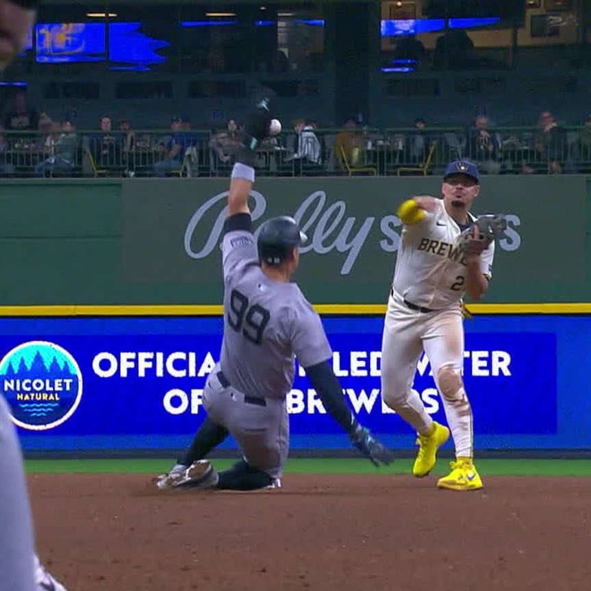 Aaron Judge texted Jeff McNeil after controversial slide goes against the Brewers: “He messaged me Sunday night while I was out to dinner. He was like, “Did you see my slide against your old buddies? Was it clean?” Judge is a funny guy. You see why the Yankees made him captain.”