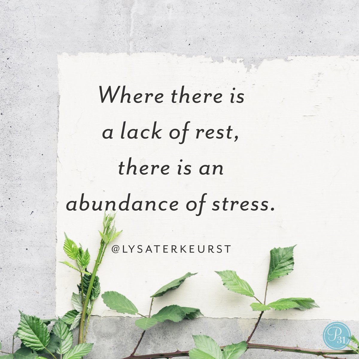 More rest. Less stress. This can't be about waiting for my circumstances to settle and then hoping this is on the other side. It really is a choice I have to make. Let’s ask Jesus to show us how we can truly rest in Him this week.