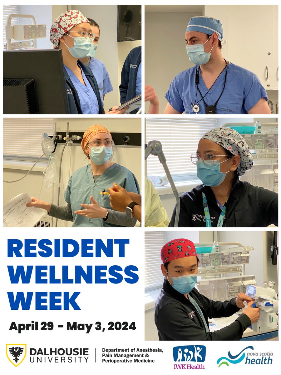 Happy #ResidentWellnessWeek! We are incredibly grateful for our residents' dedication to patient care and their unwavering commitment to excellence throughout their residency program! @DalAnesthesia @DalMedSchool @Doctors_NS @MarResDocs @CASresidents