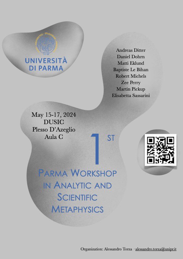 1st Parma Workshop in Analytic and Scientific Metaphysics. Full program here: philevents.org/event/show/122… @unipr