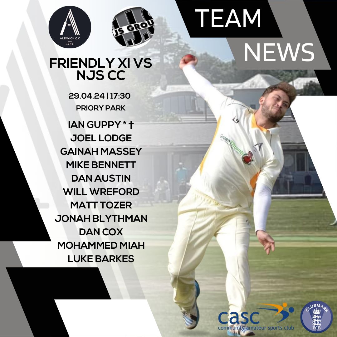 And we’re off! After weekend cancellations, here is the XI for our first game of the season - a friendly vs @njscricketclub at the glorious Priory Park.