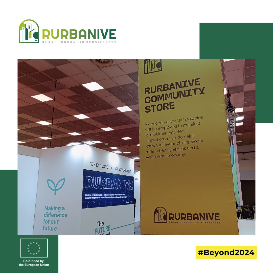 ✨Our journey at @Beyondexpo1 2024 in Thessaloniki was truly inspiring! Over 3 days, @FoodscaleHub showcased the 𝗥𝗨𝗥𝗕𝗔𝗡𝗜𝗩𝗘 project, spotlighting #Rural-#Urban synergies in an #immersive innovation ecosystem #HorizonEU #ResearchImpactEU #SocialInnovation #Beyond2024