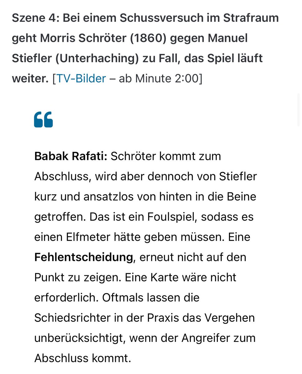 Ich möchte die Leistung gestern nicht beschönigen oder die Niederlage auf den Schiri schieben aber es ist schon crazy wie wir seit Jahren regelmäßig in dieser Drecksliga verarscht werden. 

#tsv1860