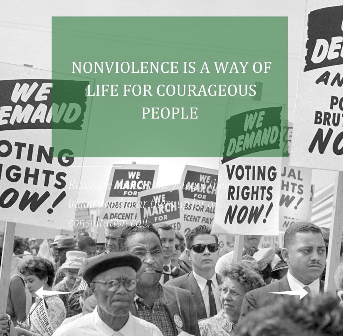 Nonviolence isn't weakness; it takes courage. Embrace #KingianNonviolence for lasting change. Join us and be transformed: thekingcenterinstitute.org