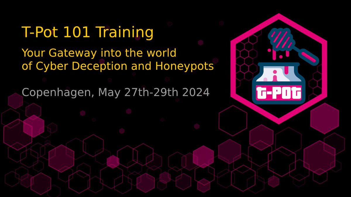 The Honeynet Project Workshop 2024 is a month away! We're looking forward to three days of talks and trainings in 🇩🇰 Copenhagen. 😃

Join our T-Pot 101 session, held by the creators of the leading all-in-one honeypot platform. 🎉 

denmark2024.honeynet.org