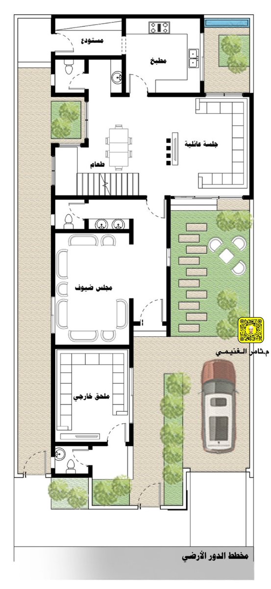 من أعمالنا / تصميم ڤيلا سكنية الموقع / حائل مساحة الأرض / 325 متر مربع اطوال الأرض / 26*12.5 👷🏻‍♂️✍🏻 @wajehaat @H00mme @GVPlans @AL1000A @ipmbc @smartdesign_gc @R7__A7