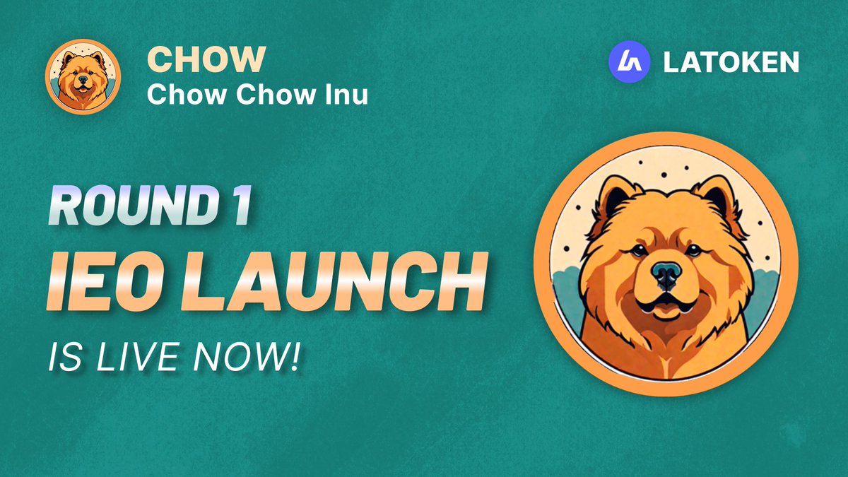 🏆 ChowChowInu (CHOW) IEO is live on LATOKEN ChowChowInu (CHOW) is a revolutionary meme token built on the Solana blockchain, aiming to redefine the landscape of meme-based cryptocurrencies. Leveraging the high-performance and low-cost transaction capabilities of Solana, CHOW…
