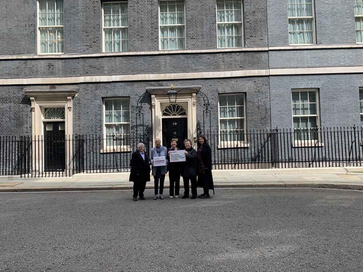 Today we went to @10DowningStreet to hand in a petition representing the views of over 37,000 people who want to see a Commissioner for Older People and Ageing for England #VoiceForLaterLife Find out more on our website: ageing-better.org.uk/commissioner-o…