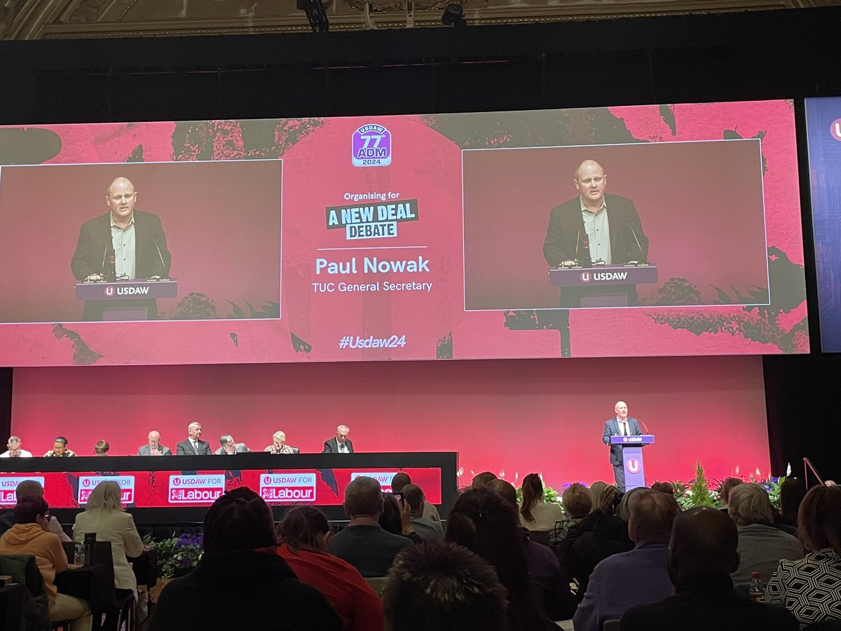 Great to hear from @nowak_paul TUC General Secretary in the organising for a new deal debate. All the reasons why we have to deliver a @UKLabour govt.
