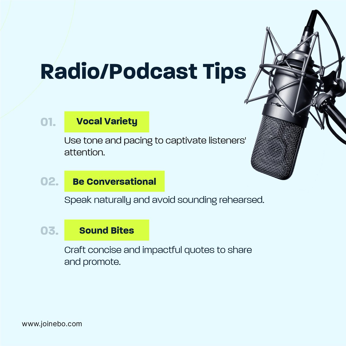 Land Your Next Radio or Podcast Gig with These Tips.

Want more tips on conquering media appearances?  Leave a comment below with your biggest media interview challenge and let's chat!

#MediaTraining #SubjectMatterExpert #PodcastTips #RadioInterview