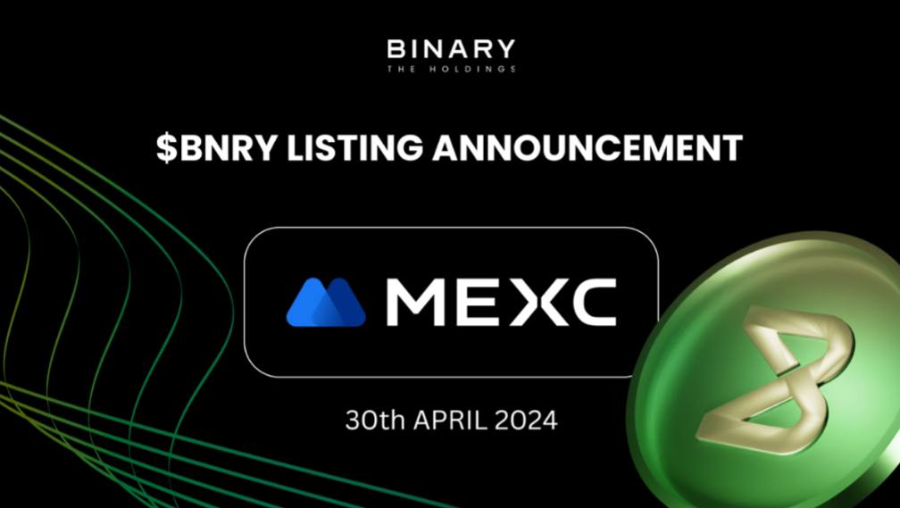 🚨 Big News Alert! @thebinaryhldgs is going live on MEXC Exchange! After a lightning-fast IDO on @Spores_Network, @Kommunitas1, and @enjinstarter which sold out in 35 seconds, we're thrilled to kick off trading on April 30th at 6:00 AM UTC. 💰 Grab $BNRY tokens at the lowest…