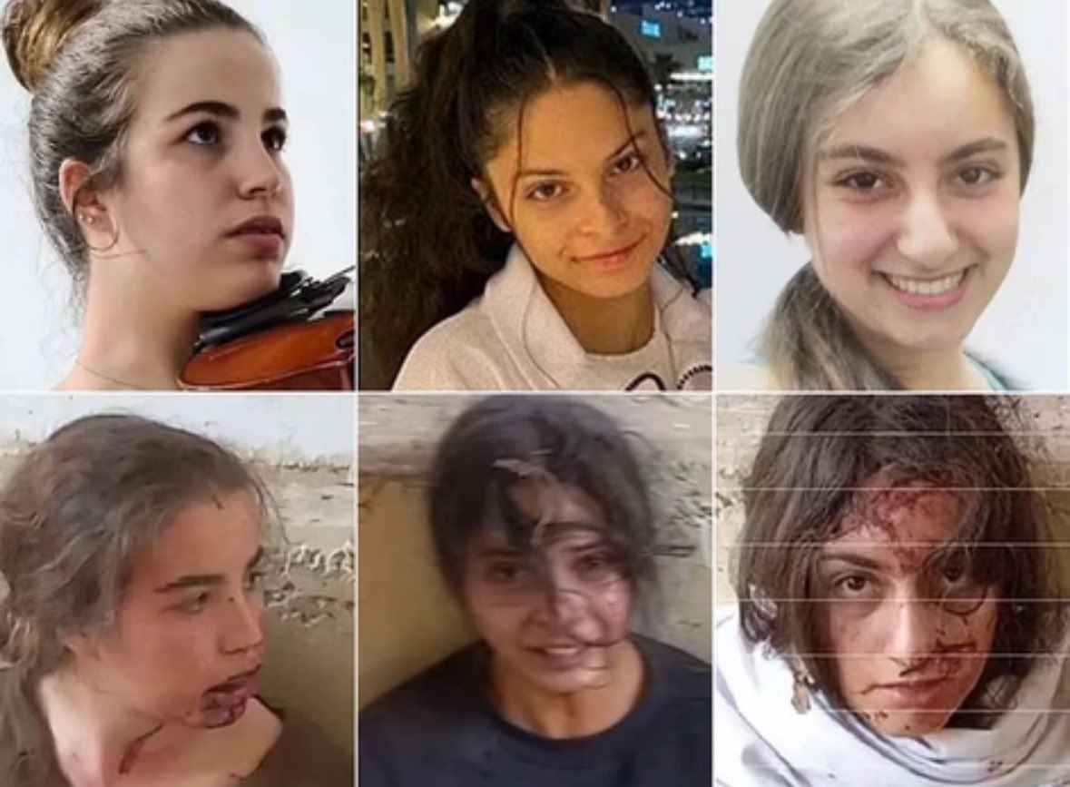 Mira sus hermosos rostros. Mira lo que Hamás les hizo. Cada segundo que pasan en cautiverio es otro Segundo en el infierno. #Liberenlos