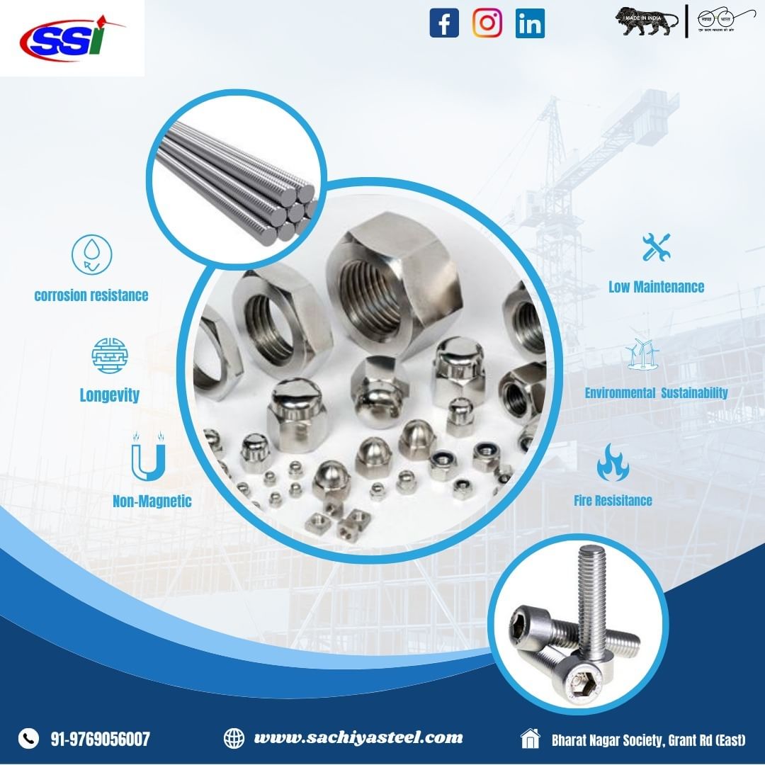 'From construction sites to marine applications, trust Sachiya Steel International's Stainless Steel Fasteners for unmatched quality and performance.' #fastener #tools #hardware #screws #steel #stainlesssteel #threadedrod #aluminium #drywallscrew #industry #construction
