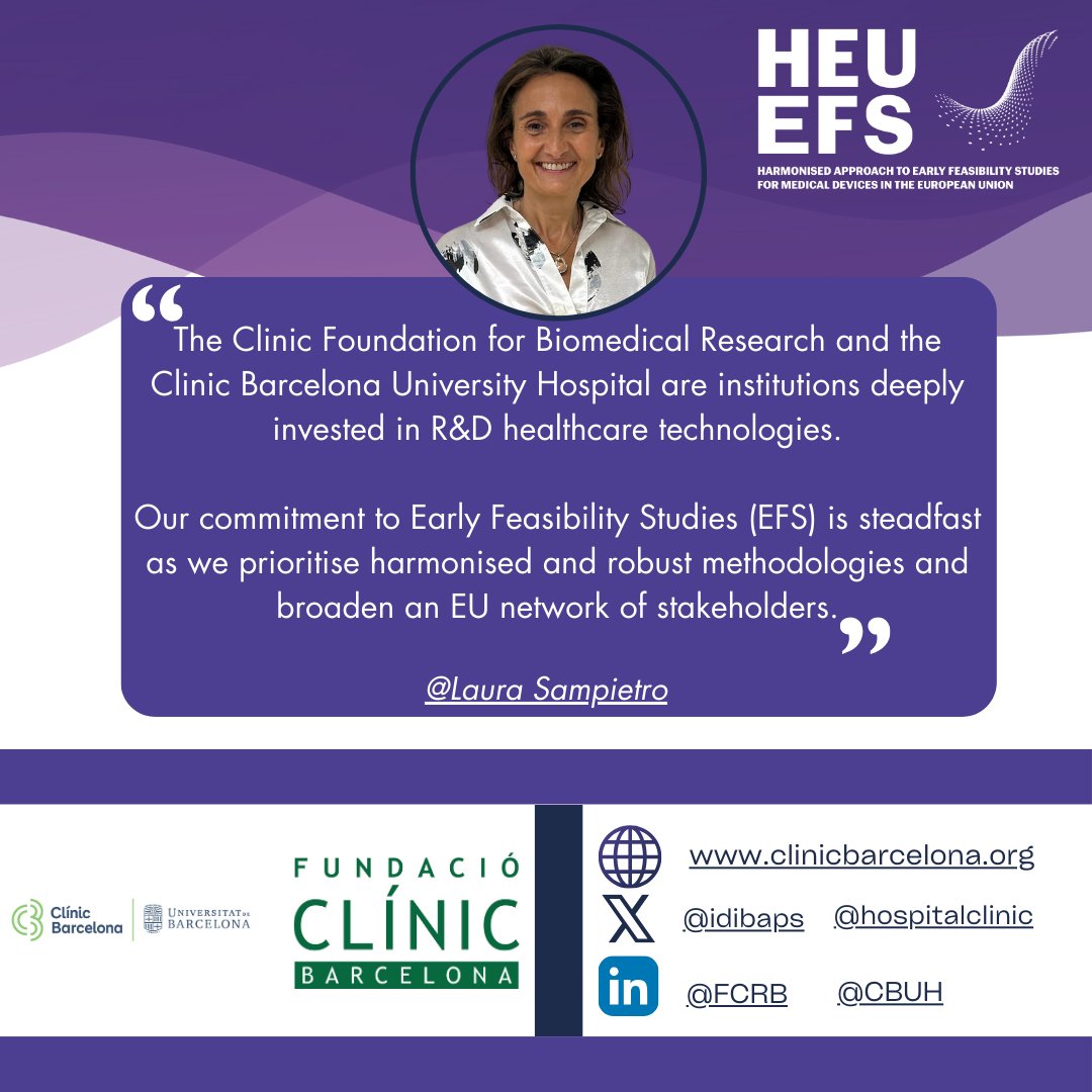 Excited to partner with @idibaps & @hospitalclinic on @HEUEFS🤝 Together, we aim to develop harmonised and standardised protocols for conducting #EFS in the 🇪🇺, to advance health tech innovation🚀 and ultimately enhance patient care👩‍⚕️👨‍⚕️ @ColomSampietro #HEUEFS #MedicalResearch