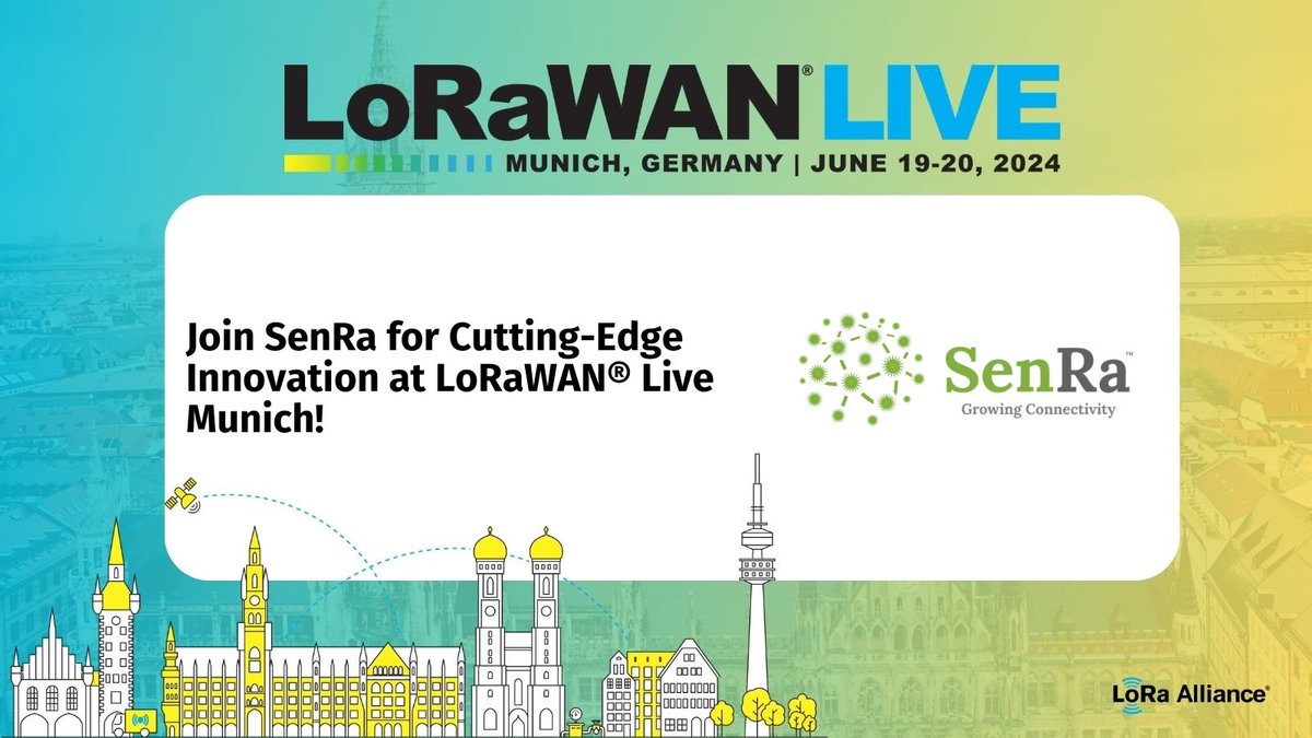 We are excited to be at the LoRaWAN® Live, on 19th and 20th June 2024, in Munich, Germany. Check out our end to end IoT solutions and catch live demos of Ginjer and Netsy. Let us know if you are there too! Contact- info@senraco.com #iot #iiot #loraalliance #lorawanlive #lorawan