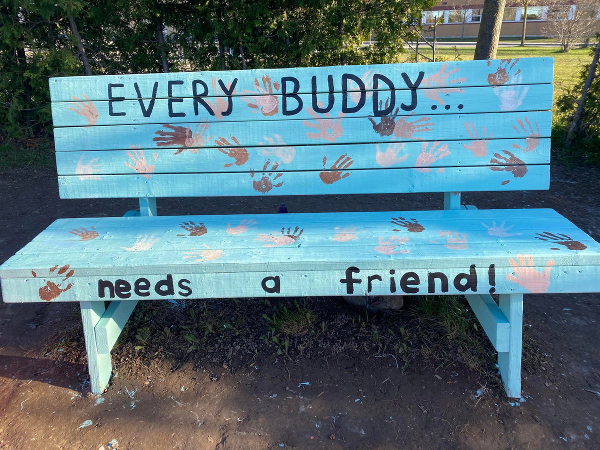 Simcoe Muskoka Catholic District School Board (@smcdsb) on Twitter photo We're excited to share some awesome artwork from St. John Paul II Catholic School! Ms. Oven's class created a Buddy Bench! Each student added their handprint, making it a beautiful symbol of unity. Great work <a href="/sjpflames/">St. John Paul II</a>! Thanks to Mentor Ashante from <a href="/MakingChangeSC/">Making Change</a> for helping! We're excited to share some awesome artwork from St. John Paul II Catholic School! Ms. Oven's class created a Buddy Bench! Each student added their handprint, making it a beautiful symbol of unity. Great work <a href="/sjpflames/">St. John Paul II</a>! Thanks to Mentor Ashante from <a href="/MakingChangeSC/">Making Change</a> for helping!